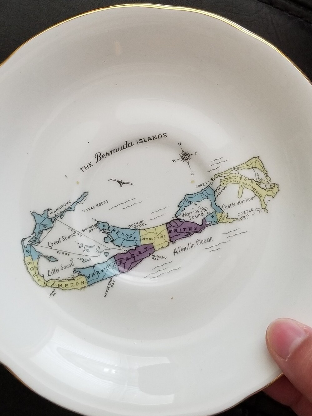 ❗Paragon Fine Bone China Saucer "The Bermuda Islands" 1919-1960 England❗